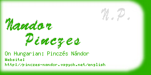 nandor pinczes business card